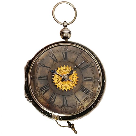 German repeating watch with alarm and power reserve Circa 1770