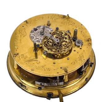 German repeating watch with alarm and power reserve Circa 1770