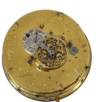 German repeating watch with alarm and power reserve Circa 1770