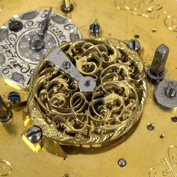German repeating watch with alarm and power reserve Circa 1770 German repeating watch with alarm and power reserve Circa 1770