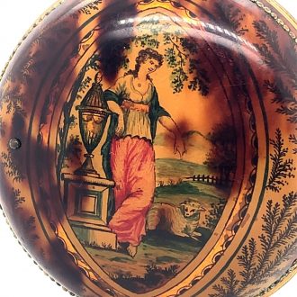 English watch in under painted tortoiseshell pair cases Circa 1770