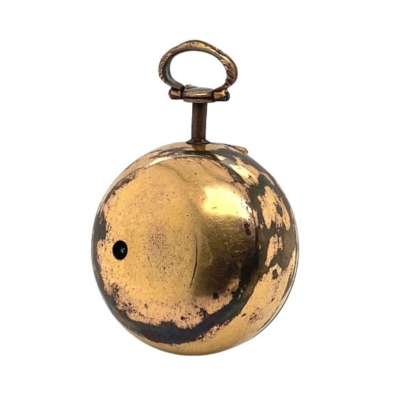 English watch in under painted tortoiseshell pair cases Circa 1770 English watch in under painted tortoiseshell pair cases Circa 1770