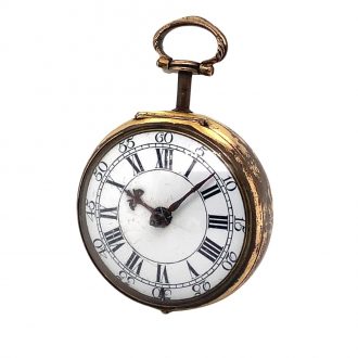 English watch in under painted tortoiseshell pair cases Circa 1770