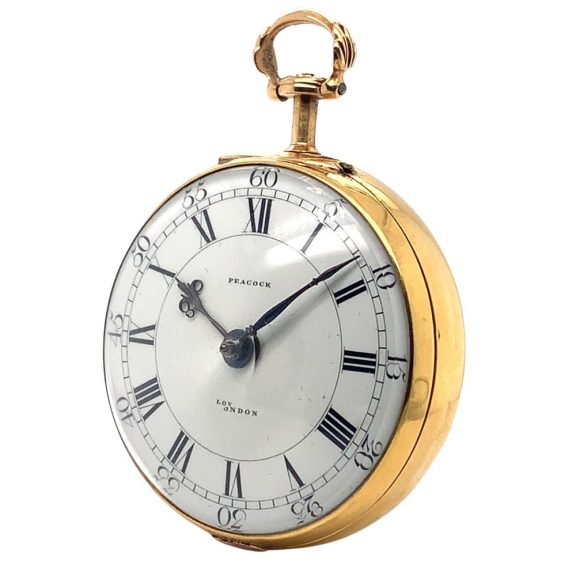 English early gold enamel pair cased pocket watch Circa 1774 English early gold enamel pair cased pocket watch Circa 1774