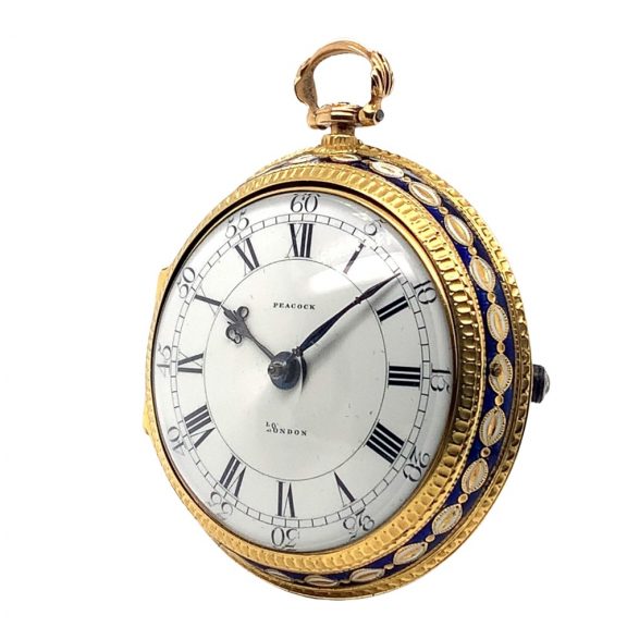 English early gold enamel pair cased pocket watch Circa 1774 English early gold enamel pair cased pocket watch Circa 1774