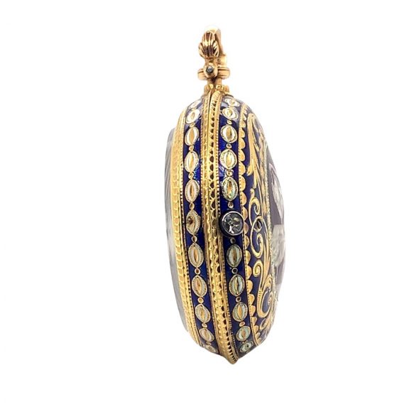 English early gold enamel pair cased pocket watch Circa 1774 English early gold enamel pair cased pocket watch Circa 1774