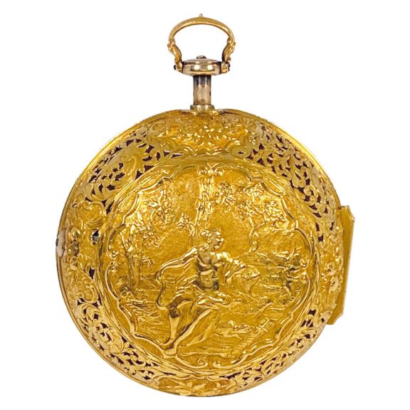 Heavy English gold pair cased verge pocket watch Circa 1710 Heavy English gold pair cased verge pocket watch Circa 1710