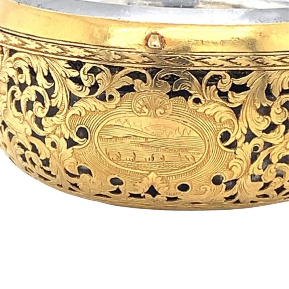 Heavy English gold pair cased verge pocket watch Circa 1710 Heavy English gold pair cased verge pocket watch Circa 1710