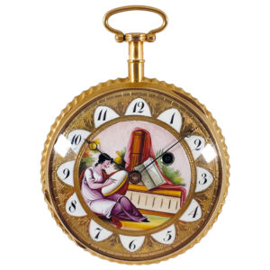 Swiss gold quarter-hour repeating verge pocket watch Circa 1800