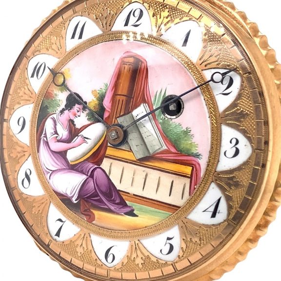 Swiss gold quarter-hour repeating verge pocket watch Circa 1800 Swiss gold quarter-hour repeating verge pocket watch Circa 1800