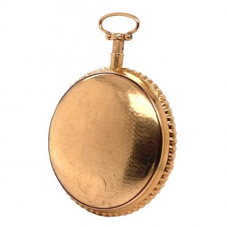 Swiss gold quarter-hour repeating verge pocket watch Circa 1800