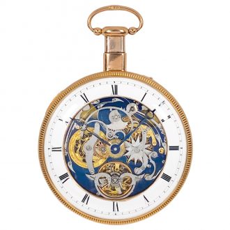 Large Swiss skeletonized minute repeating pocket watch Circa 1815