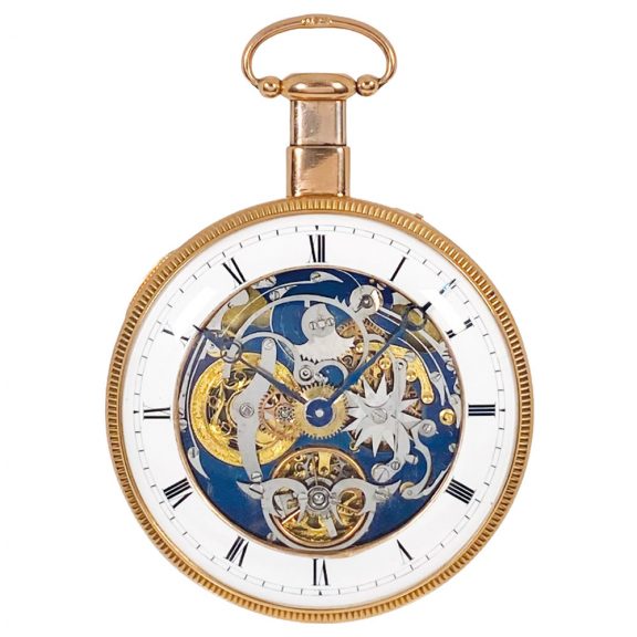 Large Swiss skeletonized minute repeating pocket watch Circa 1815