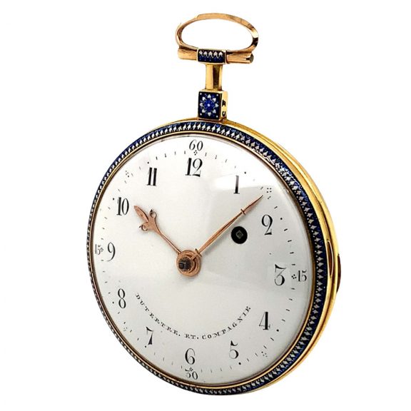 Splendid French gold, enamel verge pocket watch Circa 1800 Splendid French gold, enamel verge pocket watch Circa 1800