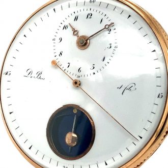 Swiss gold watch with rare Debaufré escapement Circa 1830