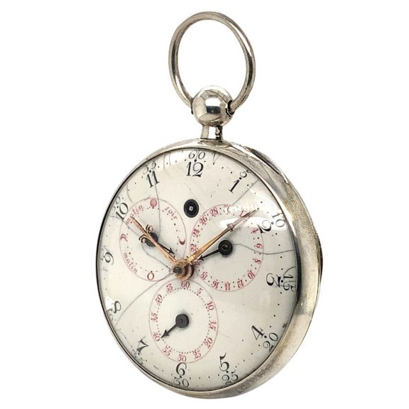 Important German silver astronomical cylinder watch Circa 1800 Important German silver astronomical cylinder watch Circa 1800