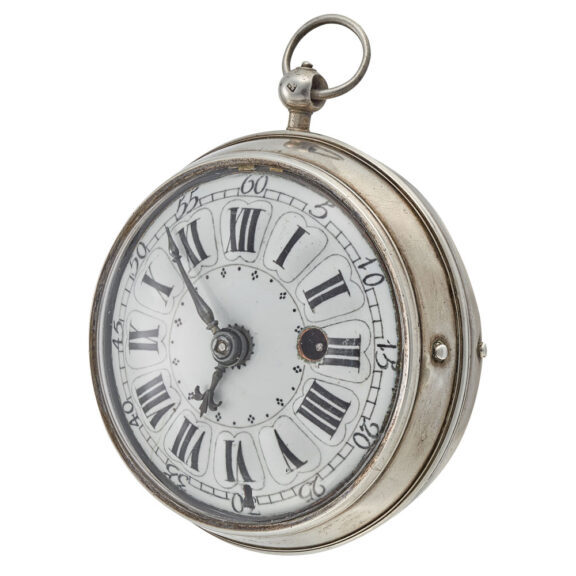 A large French silver oignon pocket watch Circa 1715 A large French silver oignon pocket watch Circa 1715