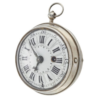 Large French silver oignon verge pocket watch Circa 1715