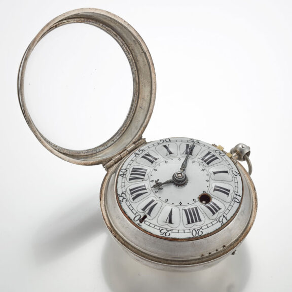 A large French silver oignon pocket watch Circa 1715 A large French silver oignon pocket watch Circa 1715