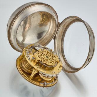 A large French silver oignon pocket watch Circa 1715