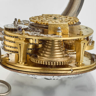 A large French silver oignon pocket watch Circa 1715