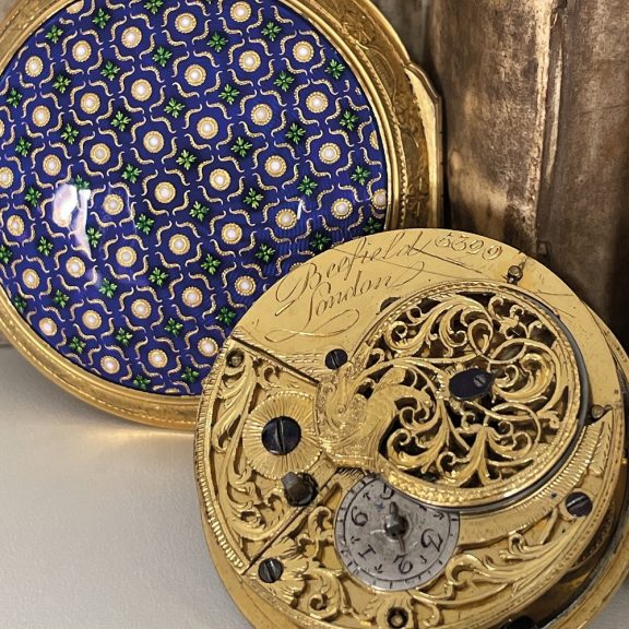 English brass pair cased verge open faced pocket watch Circa 1800 English brass pair cased verge open faced pocket watch Circa 1800