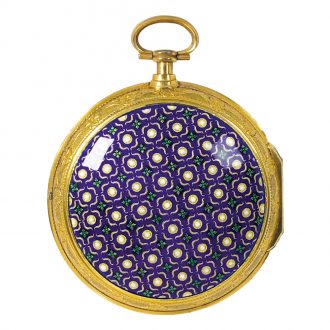English brass pair cased verge open faced pocket watch Circa 1800