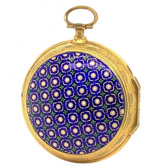 English brass pair cased verge open faced pocket watch Circa 1800