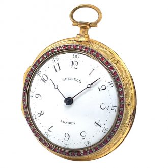 English brass pair cased verge open faced pocket watch Circa 1800