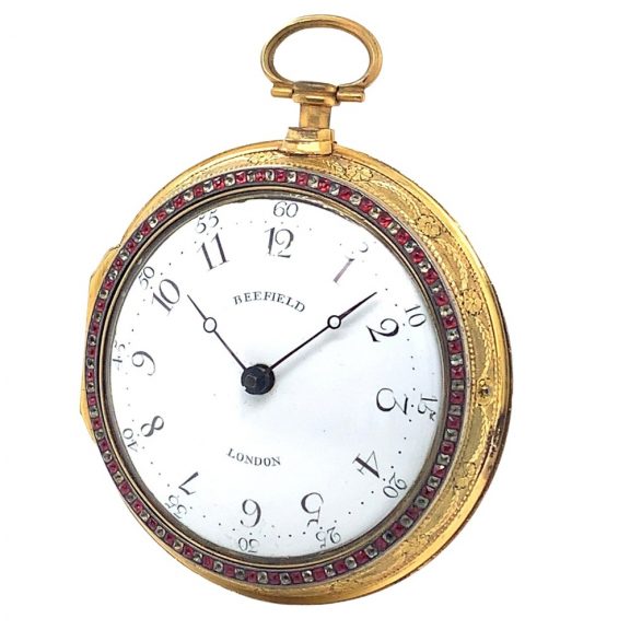 English brass pair cased verge open faced pocket watch Circa 1800 English brass pair cased verge open faced pocket watch Circa 1800
