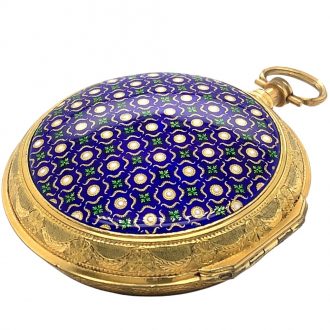 English brass pair cased verge open faced pocket watch Circa 1800