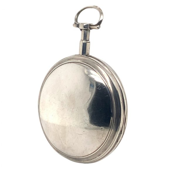 Rare Swiss silver pocket watch with two time zones Circa 1800 Rare Swiss silver pocket watch with two time zones Circa 1800