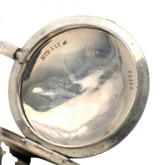 Rare Swiss silver pocket watch with two time zones Circa 1800