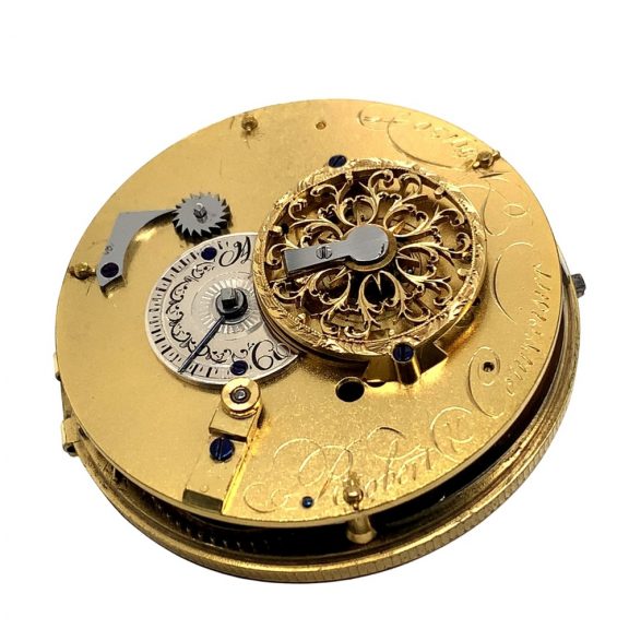 Rare Swiss silver pocket watch with two time zones Circa 1800 Rare Swiss silver pocket watch with two time zones Circa 1800