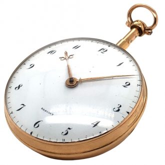Rare French gold quarter-hour repeating à toc watch Circa 1792