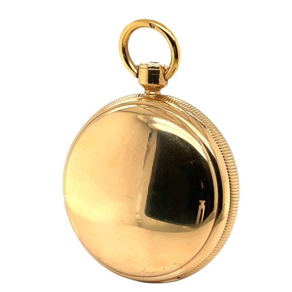 Unique English gold cylinder pocket watch with alarm Circa 1817 Unique English gold cylinder pocket watch with alarm Circa 1817