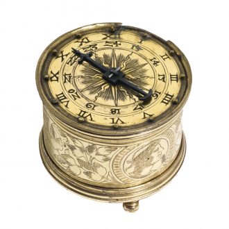 German one-handed Renaissance drum clock watch Circa 1550