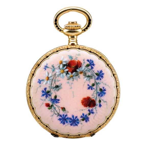 American gold and enamel hunting cased watch Circa 1910 American gold and enamel hunting cased watch Circa 1910