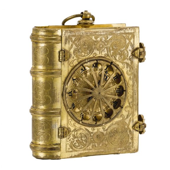 Rare German gilt metal book form verge watch Circa 1580