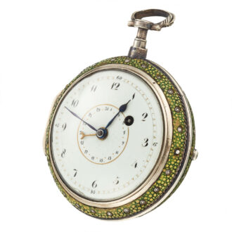 English verge watch in silver shagreen case Circa 1810