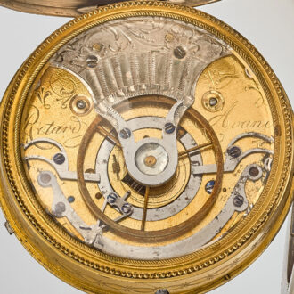 An English verge watch in silver shagreen case Circa 1770
