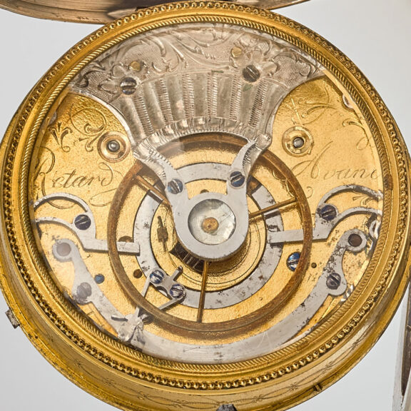 An English verge watch in silver shagreen case Circa 1770 An English verge watch in silver shagreen case Circa 1770
