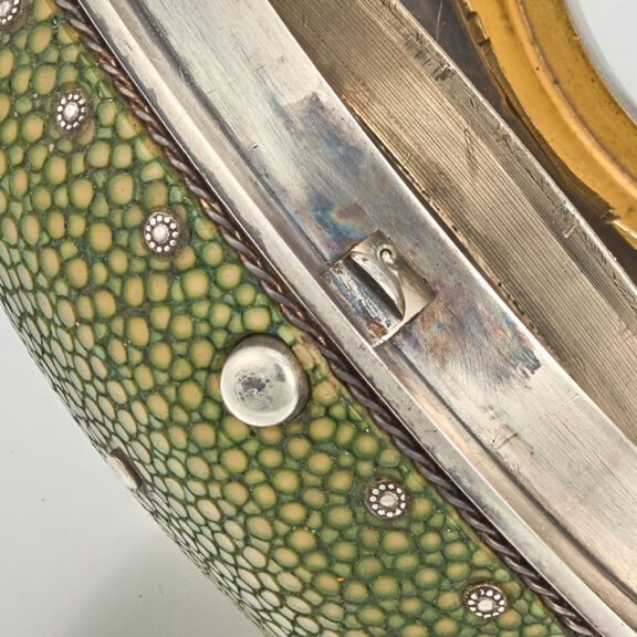 An English verge watch in silver shagreen case Circa 1770 An English verge watch in silver shagreen case Circa 1770