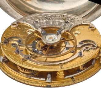 An English verge watch in silver shagreen case Circa 1770