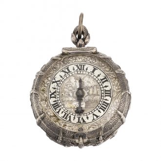 English single-handed watch in the shape of a rosebud Circa 1640