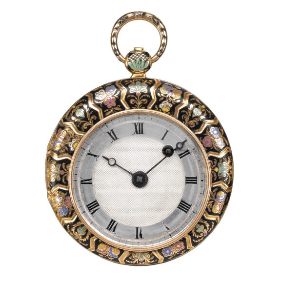 Swiss gold and enamel open-faced watch Circa 1740/1830 Swiss gold and enamel open-faced watch Circa 1740/1830