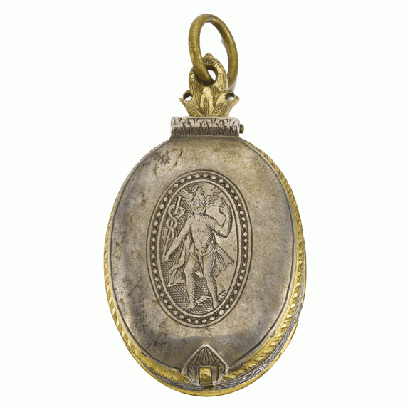 Early English one-handed oval verge pendant watch Circa 1625