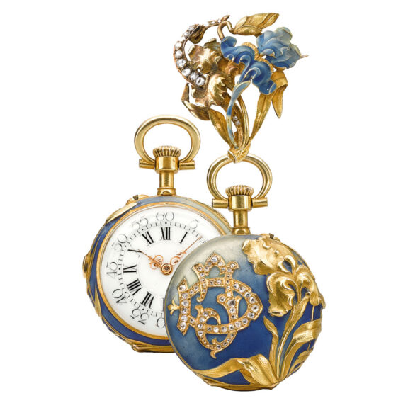 Swiss gold, enamel and diamond-set watch Circa 1910