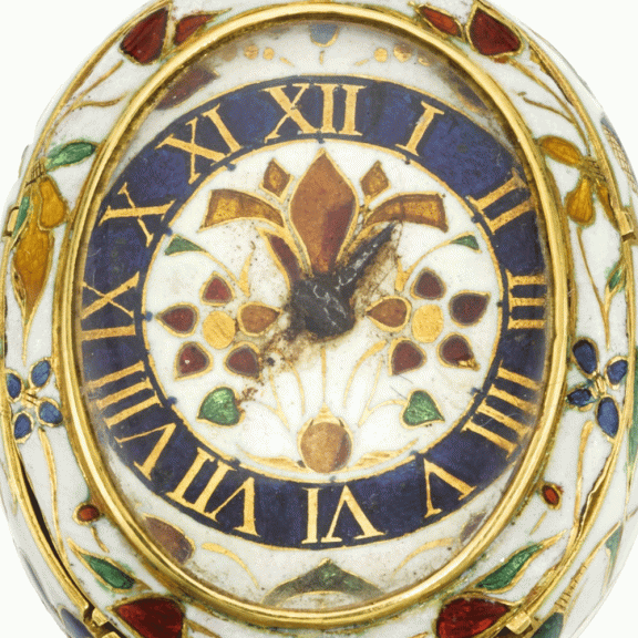 Oval French gold and enamel verge pendant watch Circa 1630 Oval French gold and enamel verge pendant watch Circa 1630