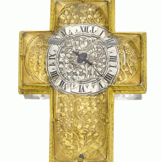 Swiss verge pendant watch in the shape of a crucifix Circa 1650